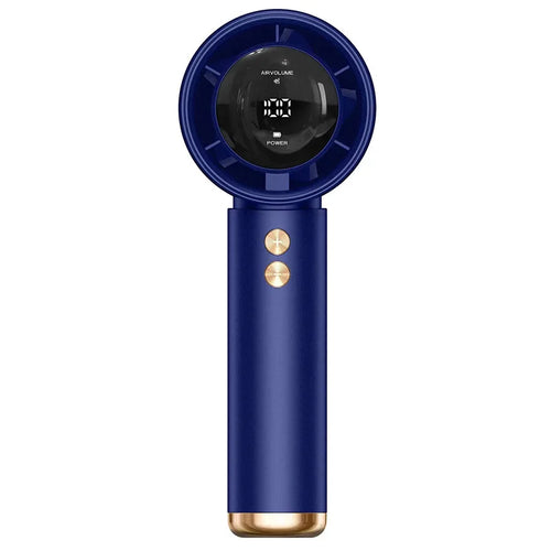 Experience Ultimate Comfort Anywhere with the Portable Handheld Turbo Fan Air Cooler - USB Rechargeable, High-Speed Mini Electric Fan with LED Display for Quiet Outdoor Cooling